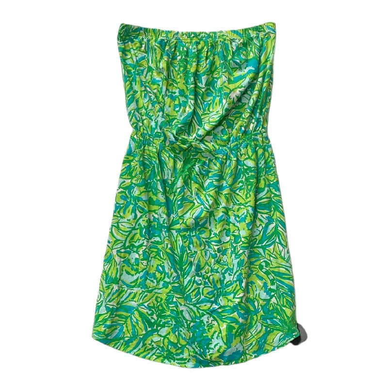 Blue & Green Dress Designer Lilly Pulitzer, Size S