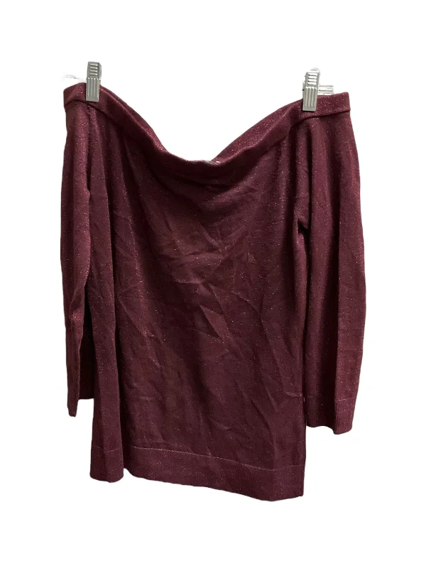 Top 3/4 Sleeve By Ann Taylor In Red, Size: M