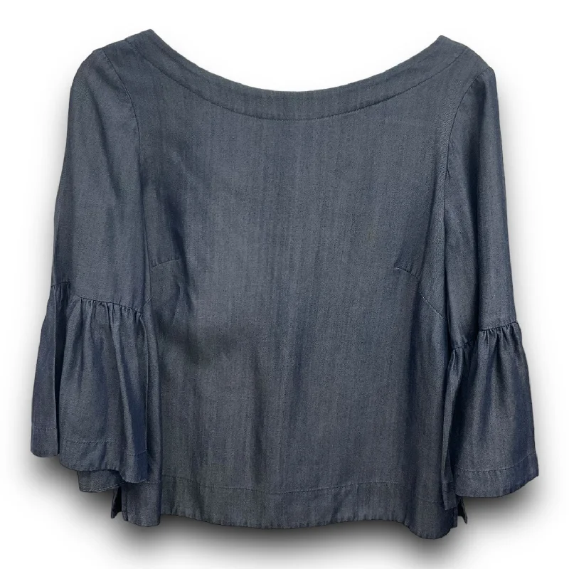 Top 3/4 Sleeve By White House Black Market In Blue, Size: S