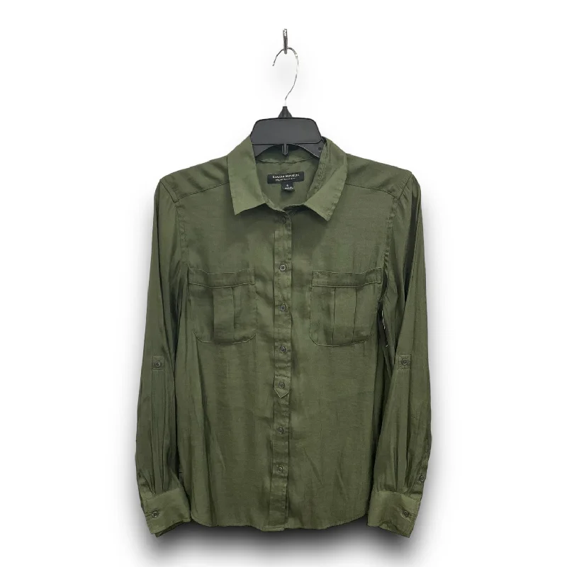 Top Long Sleeve By Banana Republic In Green, Size: S