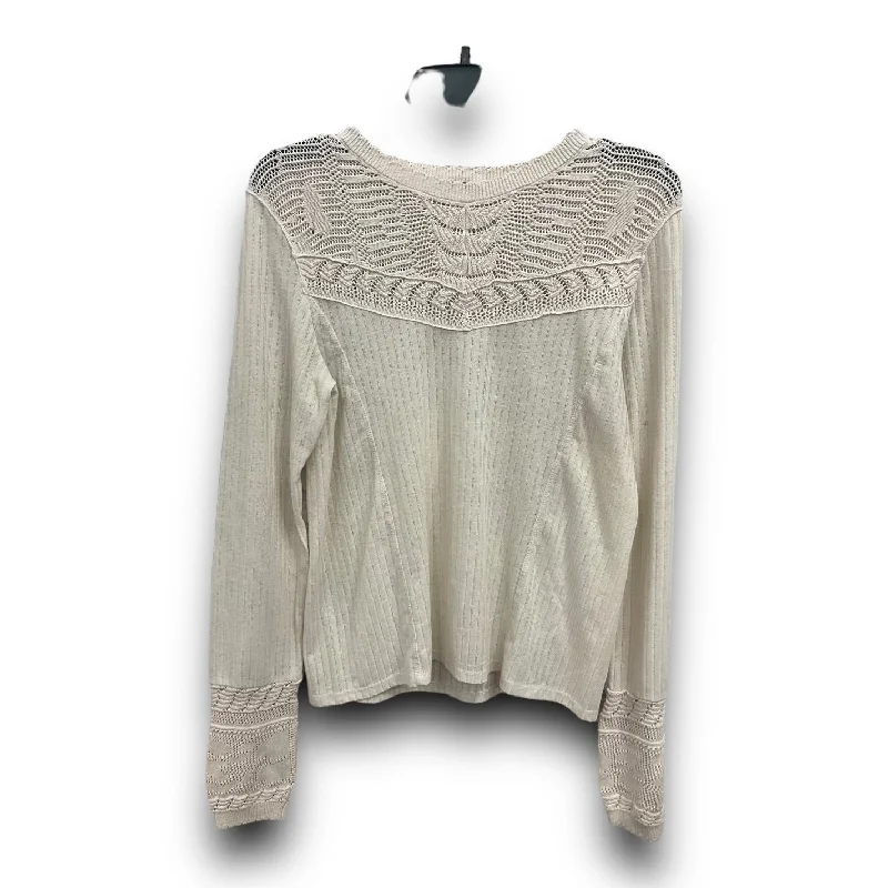 Top Long Sleeve By Free People In Cream, Size: L