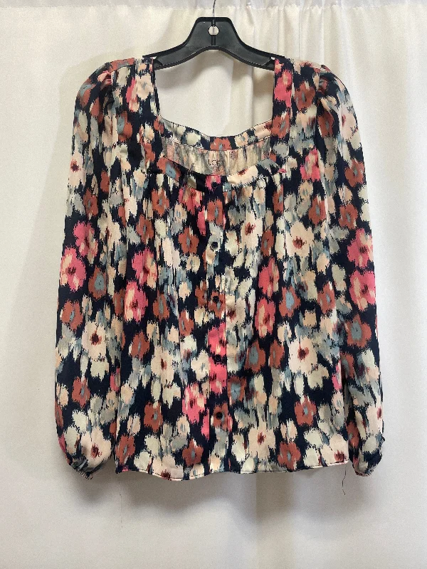 Top Long Sleeve By Loft In Navy, Size: S