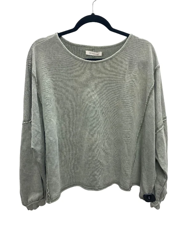 Top Long Sleeve By Mustard Seed In Green, Size: L