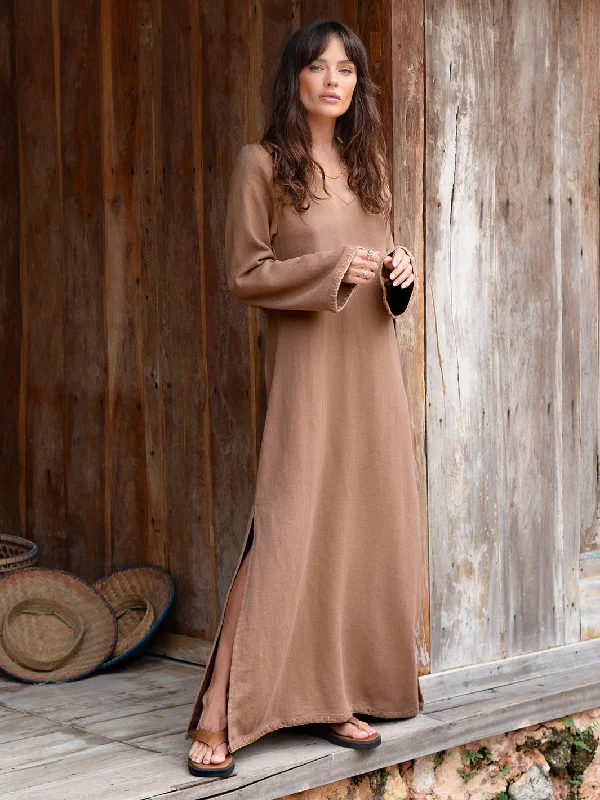 Cielo Ramie Dress Desert Sand