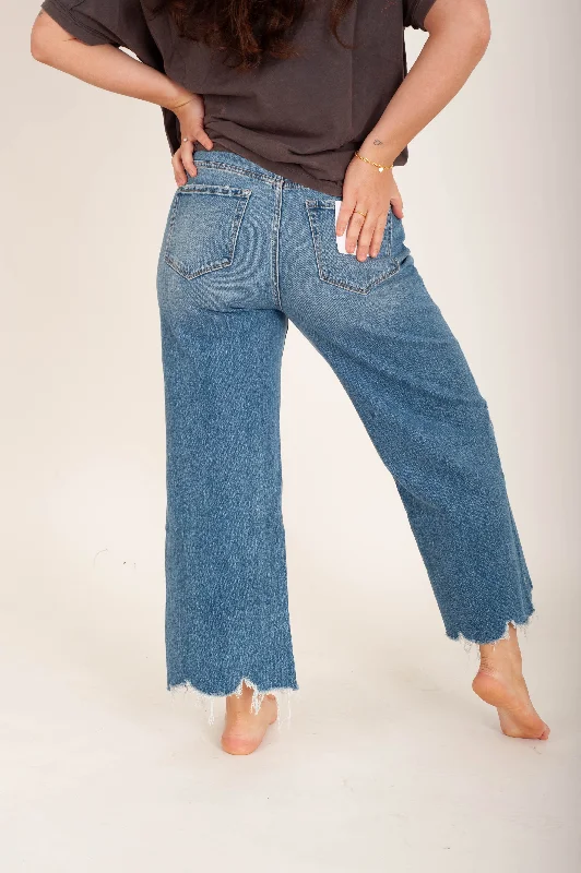 Sapphire High Rise Wide Leg Jean