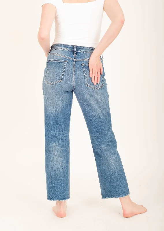 Stately Mid Rise Straight Jeans