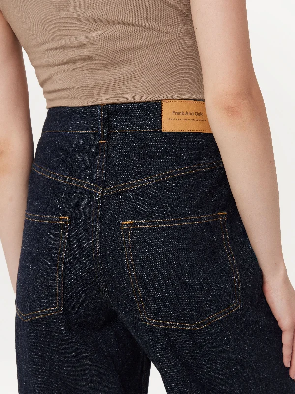 The Janis Wide Balloon Jean in Dark Wash