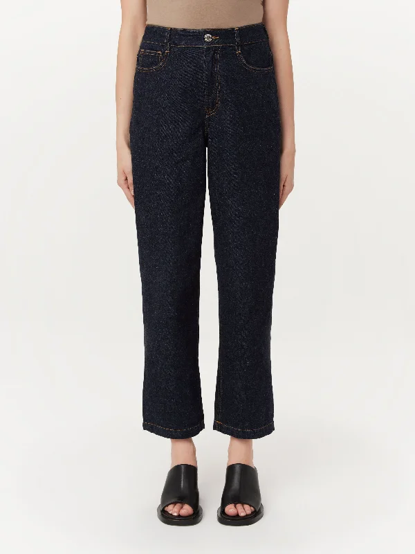 The Janis Wide Balloon Jean in Dark Wash