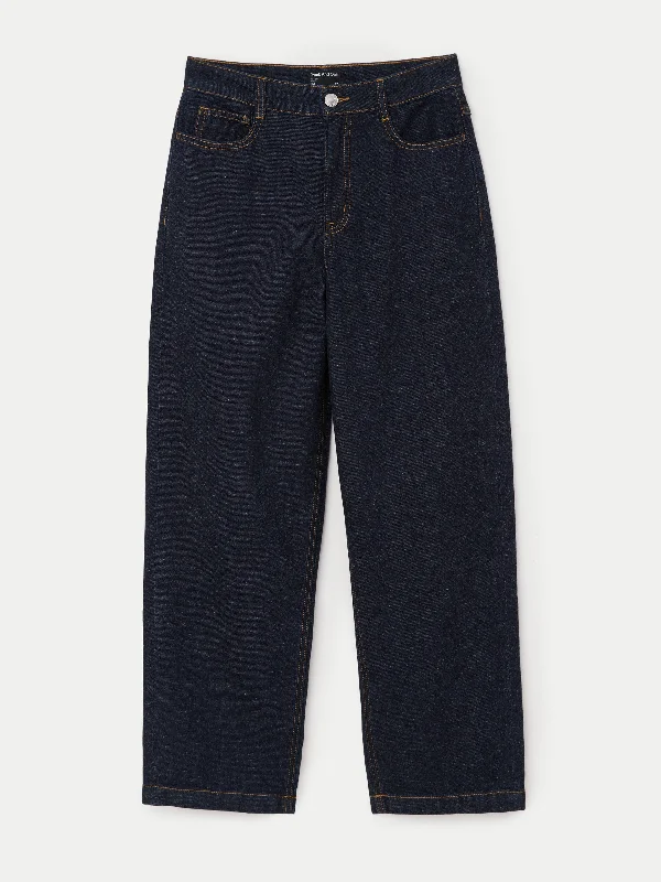 The Janis Wide Balloon Jean in Dark Wash