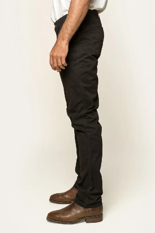 Avondale Mens 5 Pocket Stretch Drill Jeans - Black