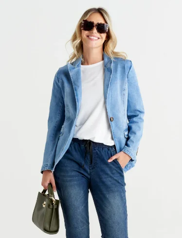 Betty Basics Becki Denim Blazer