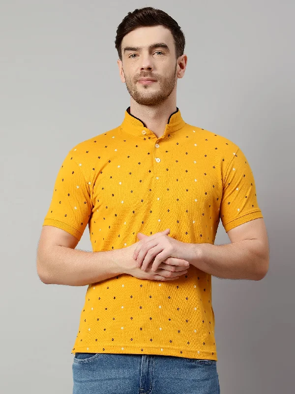 Cantabil Men Mustard T-Shirt