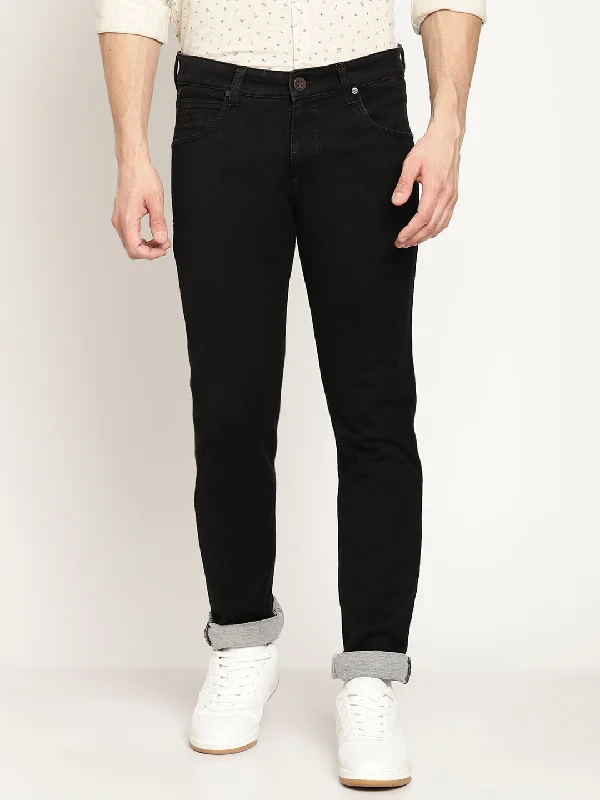 Cantabil Men's Black Denim