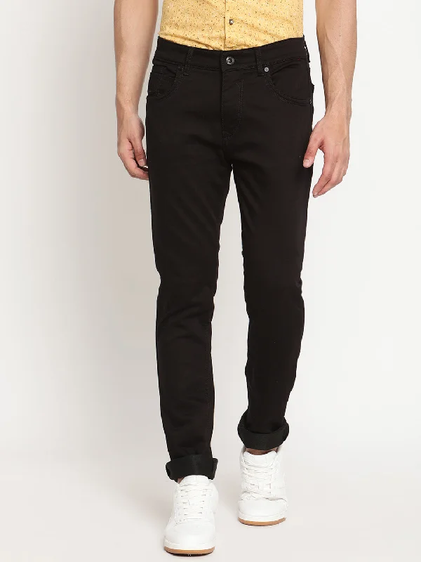 Cantabil Men's Black Jeans