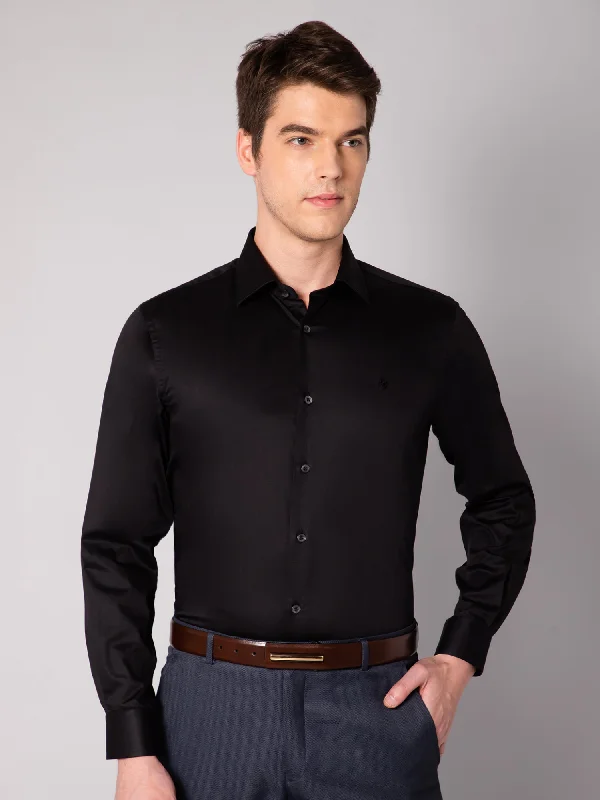 Cantabil Men's Black Shirt