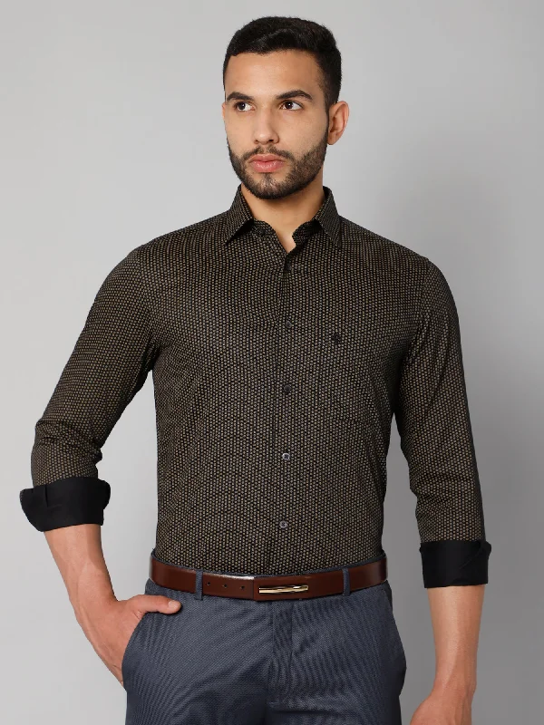 Cantabil Men's Black Shirt