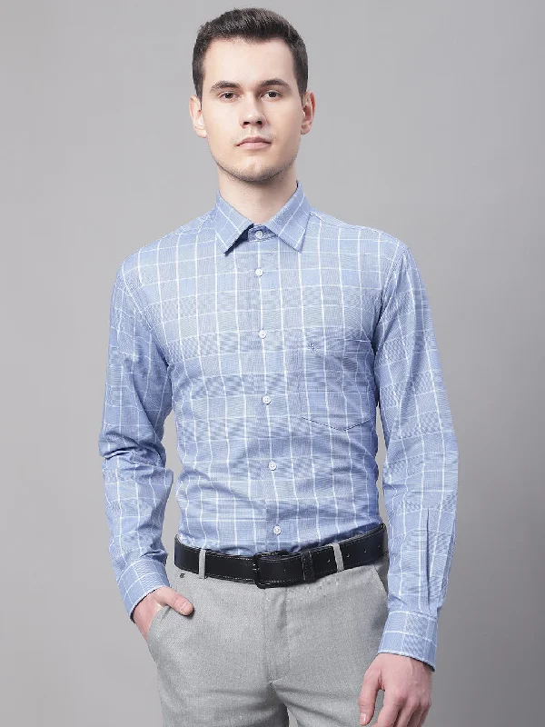 Cantabil Men's Blue Shirt