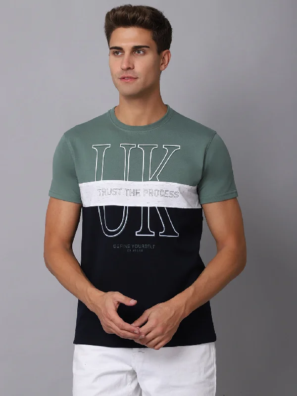 Cantabil Men's Green T-Shirt