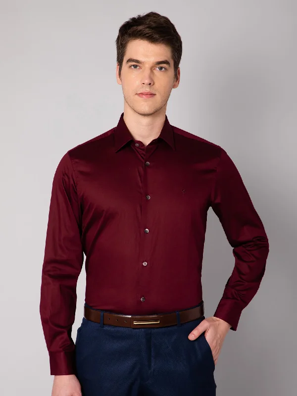 Cantabil Men's Maroon Shirt