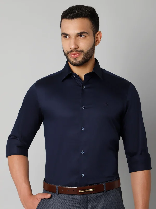 Cantabil Men's Navy Shirt