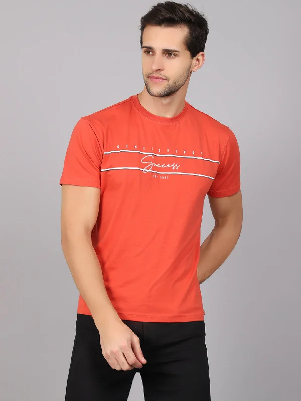 Cantabil Men's Rust T-Shirt