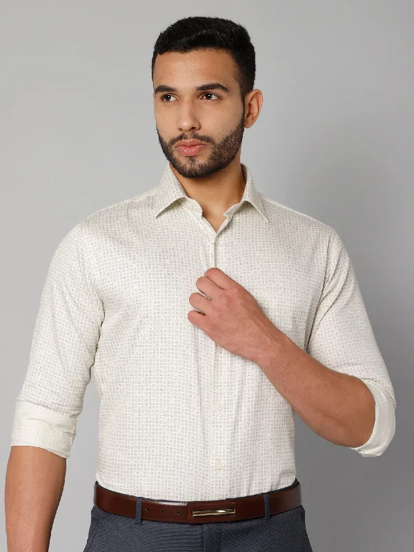 Cantabil Men's Cream Shirt