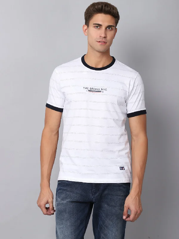 Cantabil Men's White T-Shirt