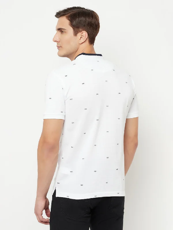 Cantabil Men's White T-Shirt