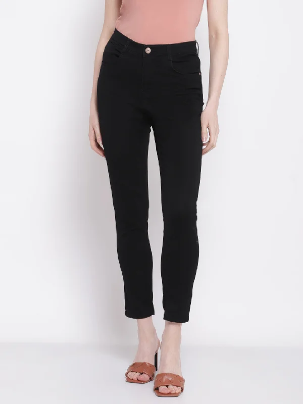 Cantabil Women's Black Denim