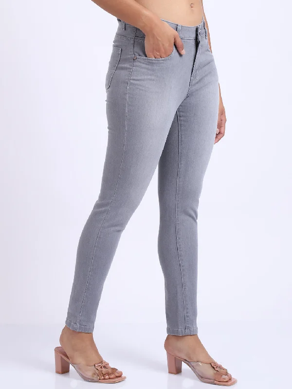 Cantabil Women's Smoke Grey Denim