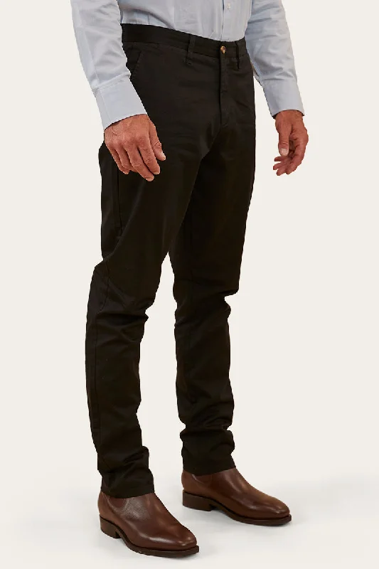 Collins Mens Regular Fit Chino Pant - Black