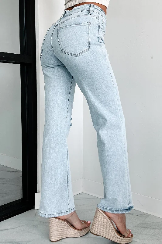 Demi High Rise Flying Monkey 90's Vintage Flare Jeans (Light)