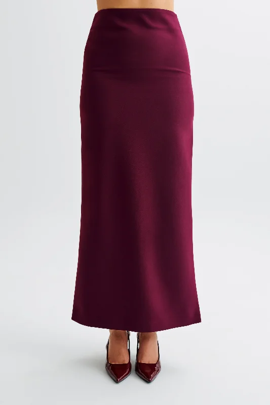 Micah Suiting Maxi Skirt - Plum