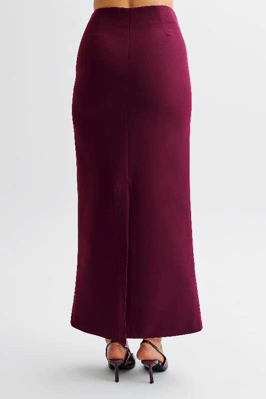 Micah Suiting Maxi Skirt - Plum