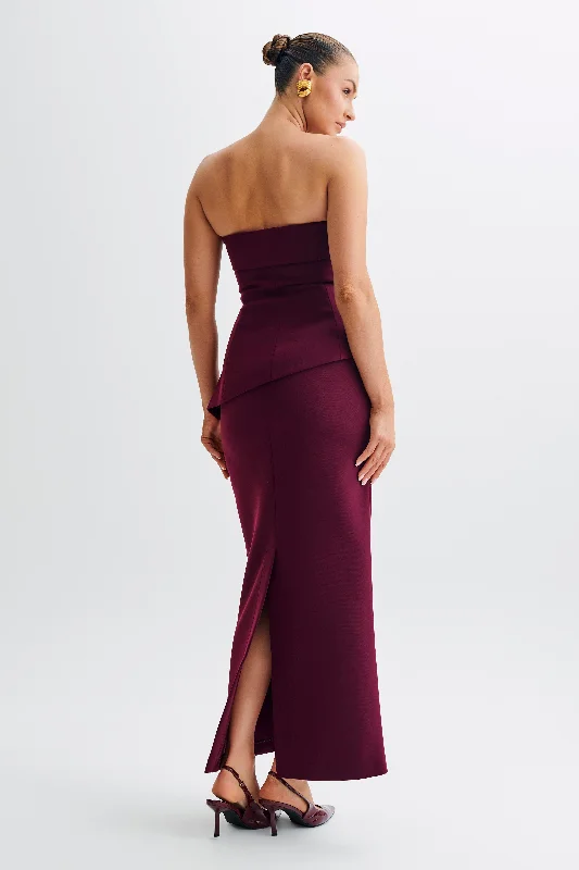 Micah Suiting Maxi Skirt - Plum