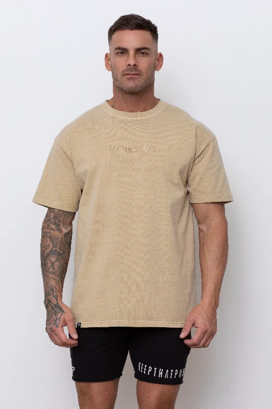 OVERSIZED TEE - BEIGE