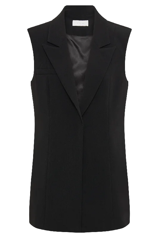 Robin Oversized Suiting Vest - Black