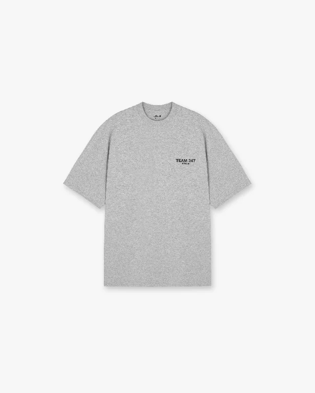 Team 247 Oversized  T-Shirt - Ash Grey