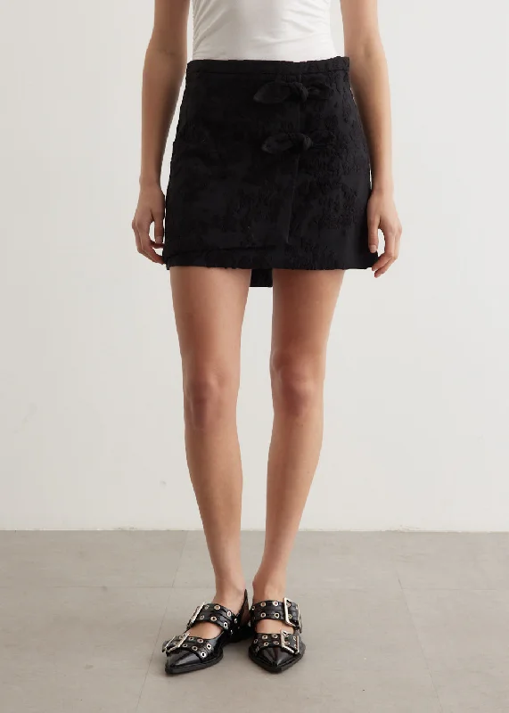 Boucle Jacquard Suiting Mini Skirt