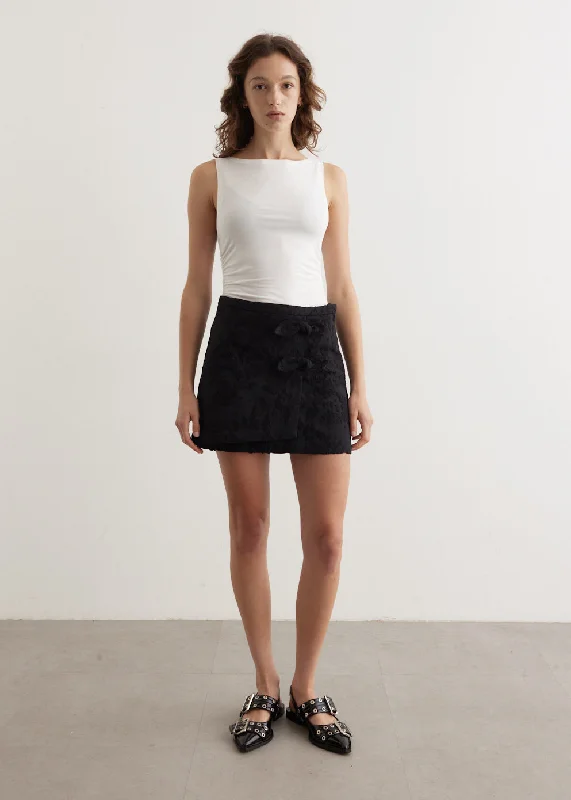 Boucle Jacquard Suiting Mini Skirt