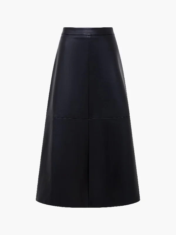 Crolenda PU Midi Skirt