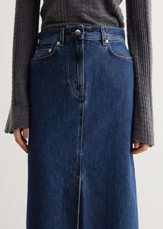 Rona Long Denim Skirt