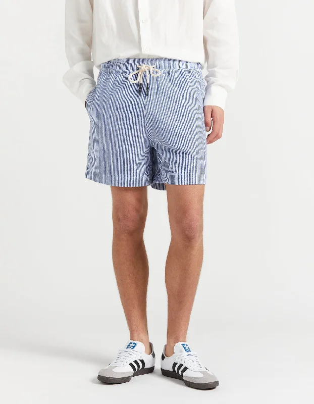 Earl Stripe Walkshort - Blue & White