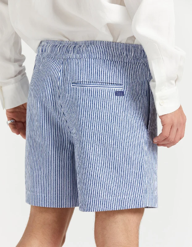 Earl Stripe Walkshort - Blue & White