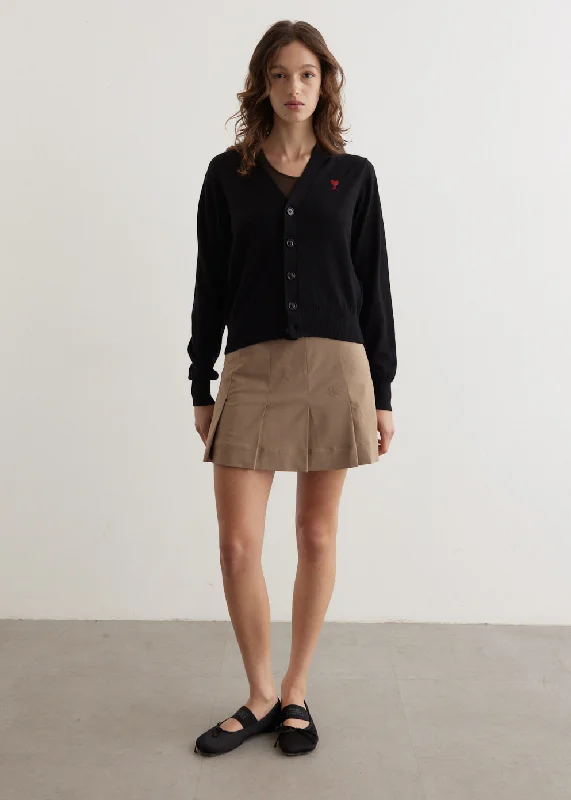 Drapey Melange Mini Skirt