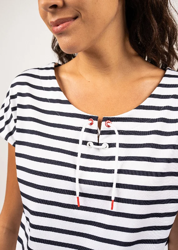 Lannilis striped t-shirt - in polyamide (NEIGE/NAVY)