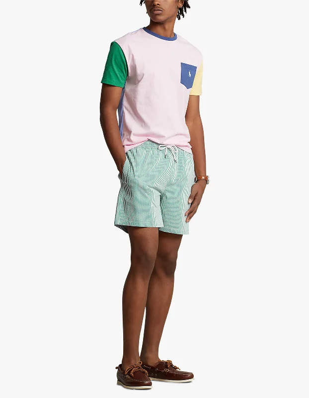 Traveler Swim Shorts - Primary Green Seersucker