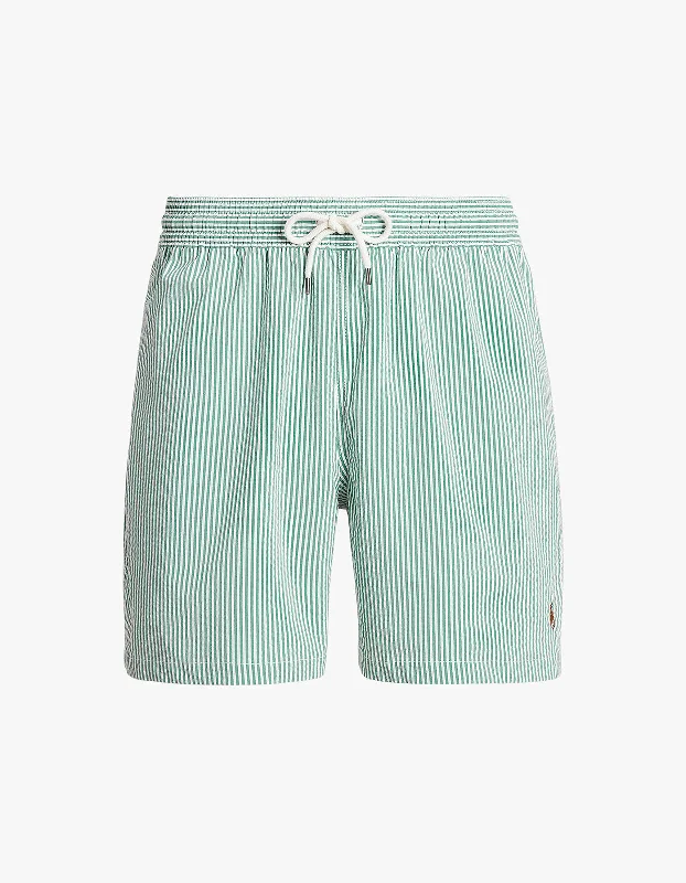 Traveler Swim Shorts - Primary Green Seersucker