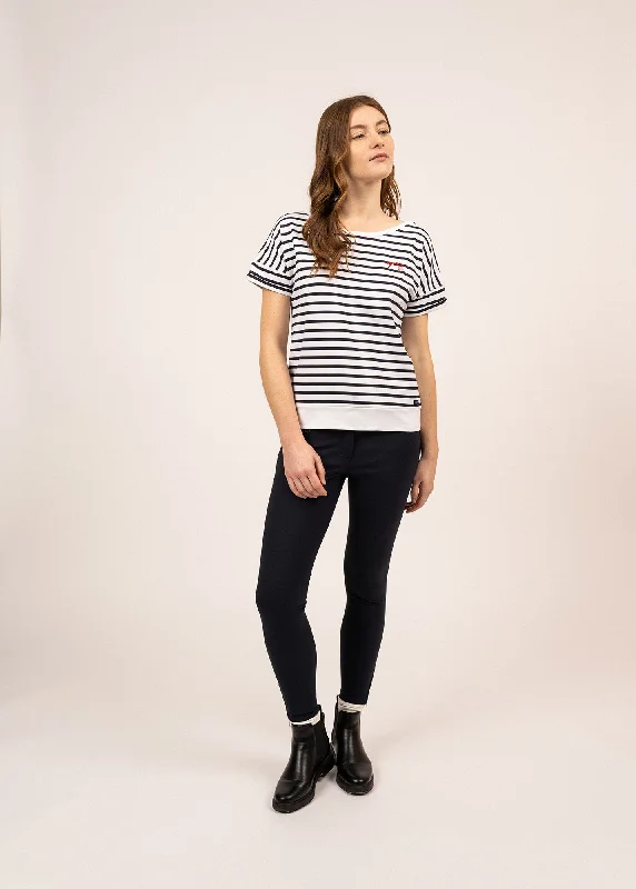 Poppyn's cotton t-shirt - SAINT JAMES x Pénélope (NEIGE/NAVY)