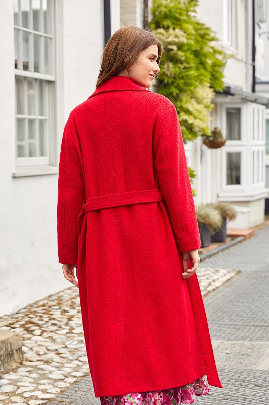 Wool Coat | Red